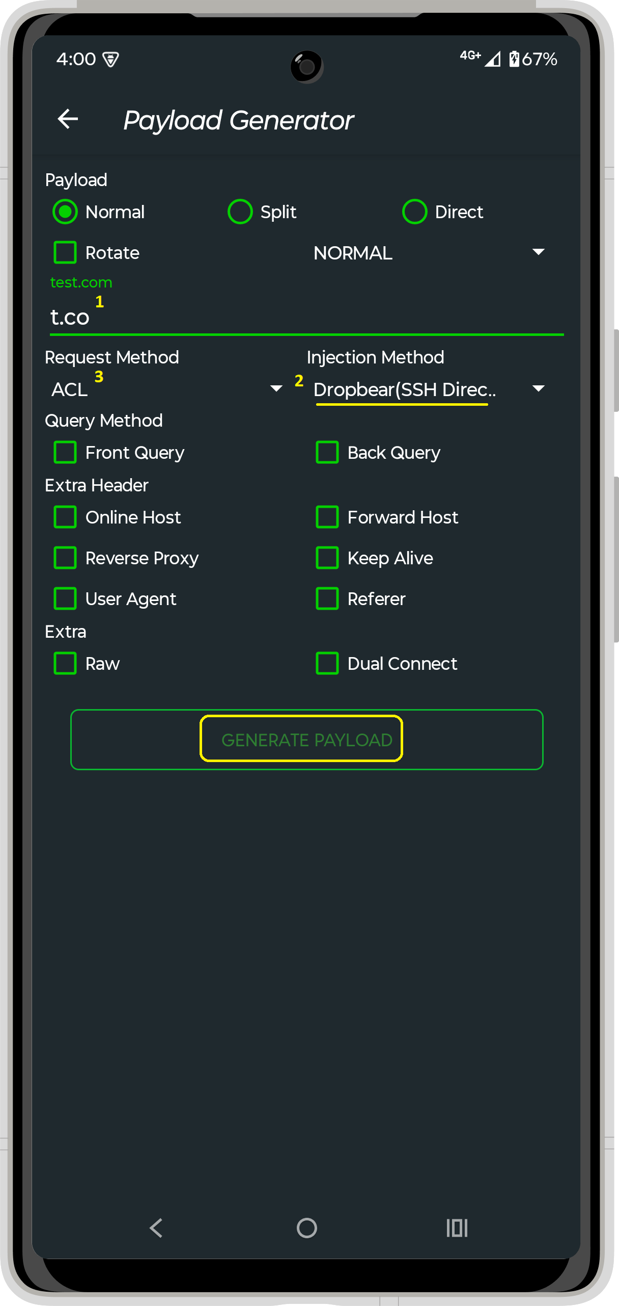 SSH Direct + Payload Setup Step 2